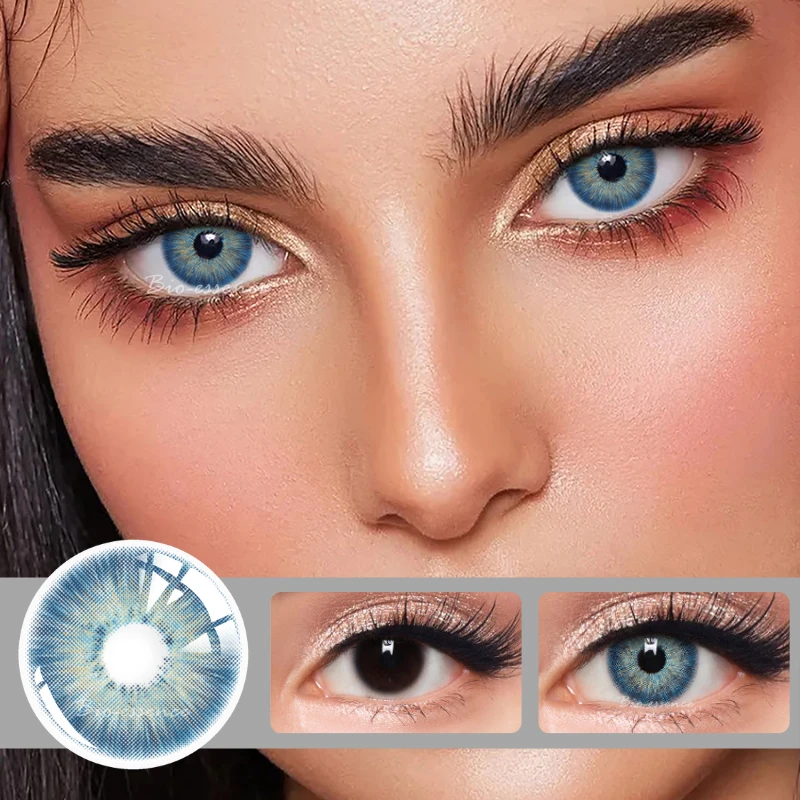 Pair Colored Contact Lenses For Eyes Natural Brown Lenses Lense