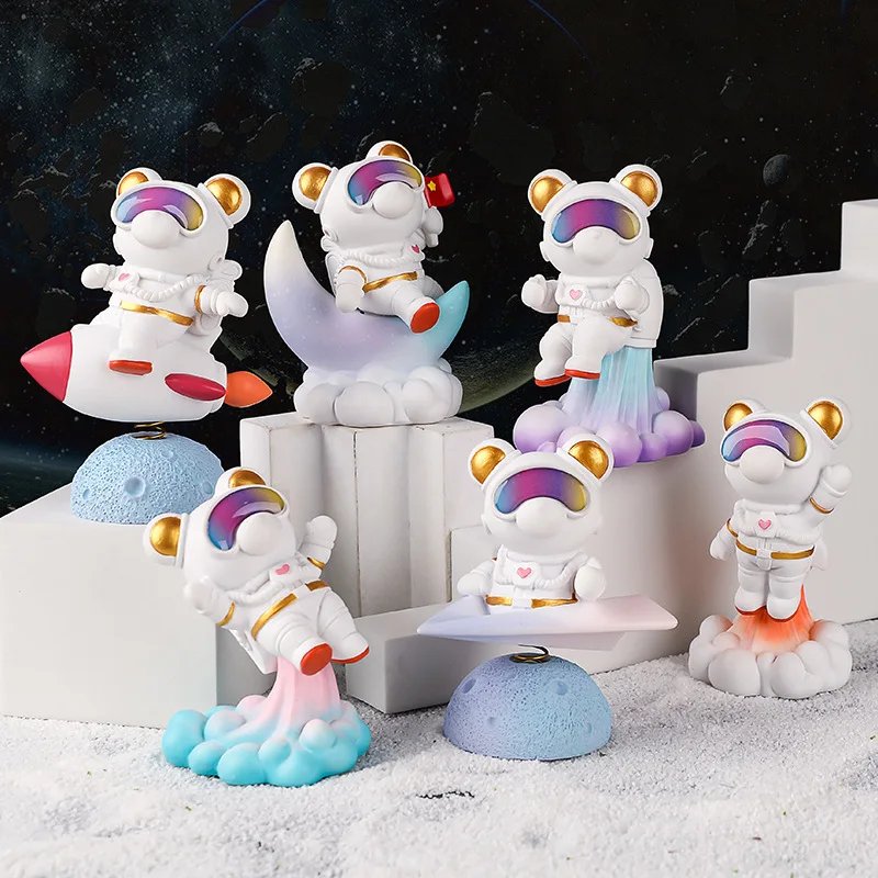 

Космический медведь, креативное украшение для автомобиля, Вибрирующая головка, декоративный мультяшный подарок, аниме, автомобильные аксессуары, украшение автомобиля, автомобильные аксессуары