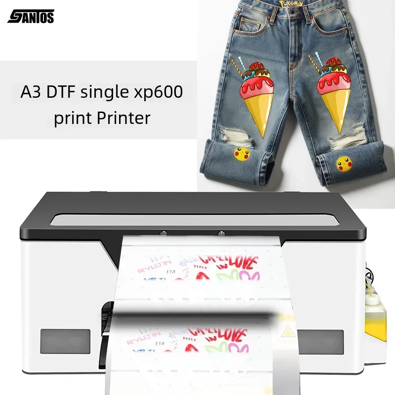 

CMYKW A3 Direct to PET Film T-shirt Inkjet Heat Transfer 30cm DTF Printer for Garment