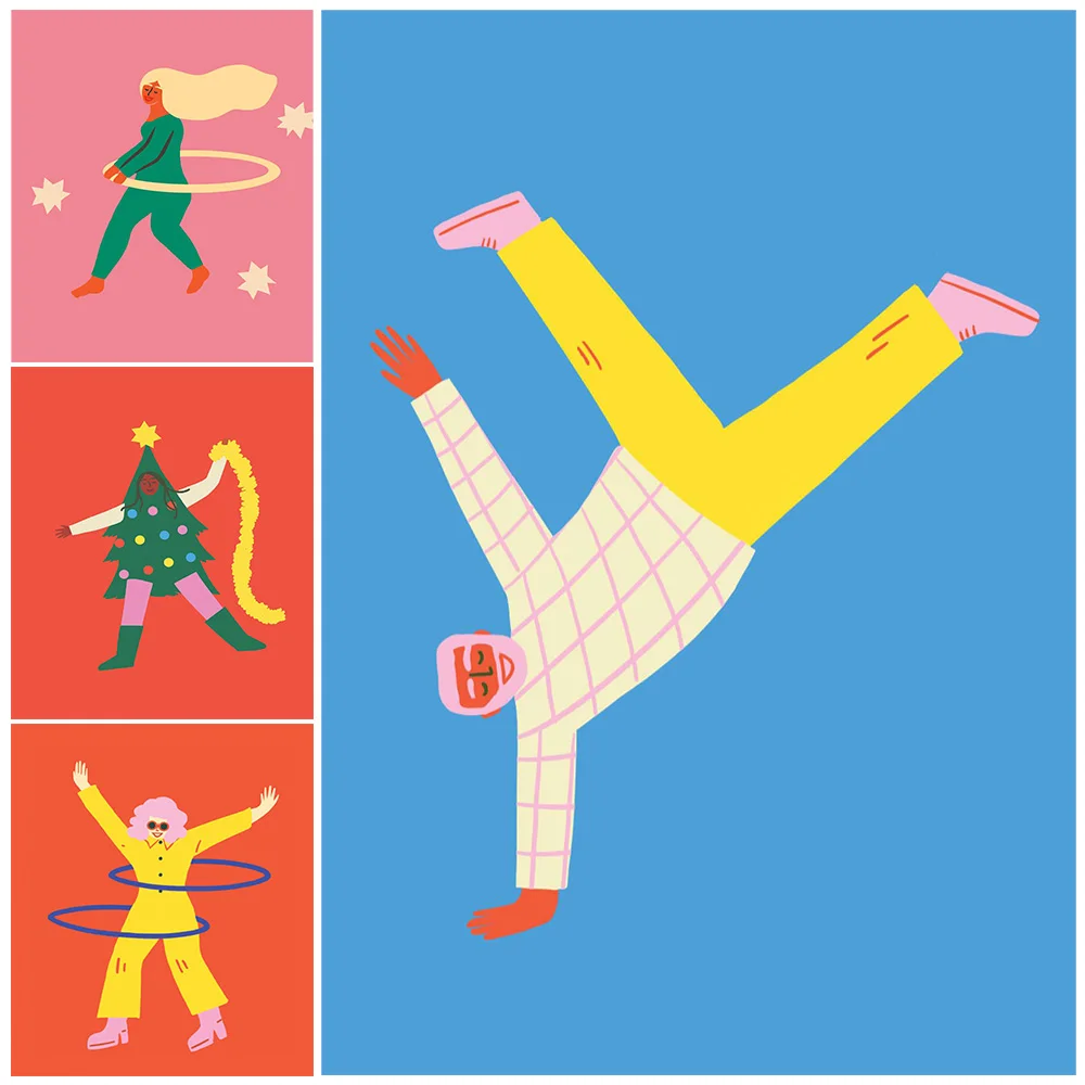 

Cartoon Street Dance Girl Boy Nordic Poster Wall Art Canvas Painting Posters Home Decor Wall Pictures For Living Room Unframed