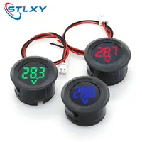 DC 4-100V LED Digital Display Circular Two-wire Voltmeter DC Digital Voltmeter Head Display Reverse Connection Protection 1