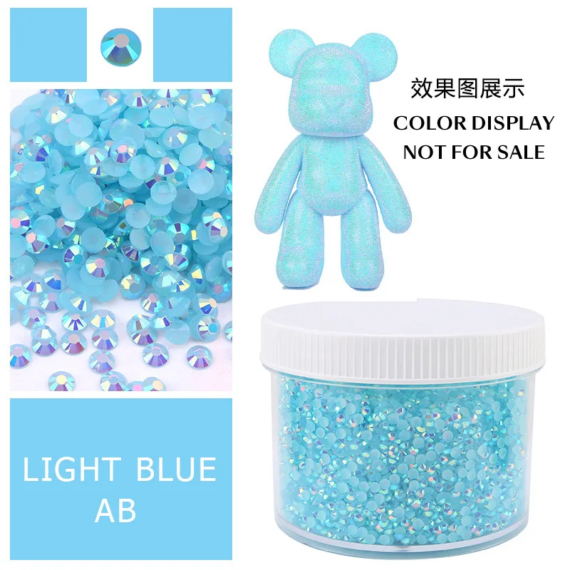 Large Box of Assorted Jelly AB Resin Non-Hot Fix Flat Back Rhinestones