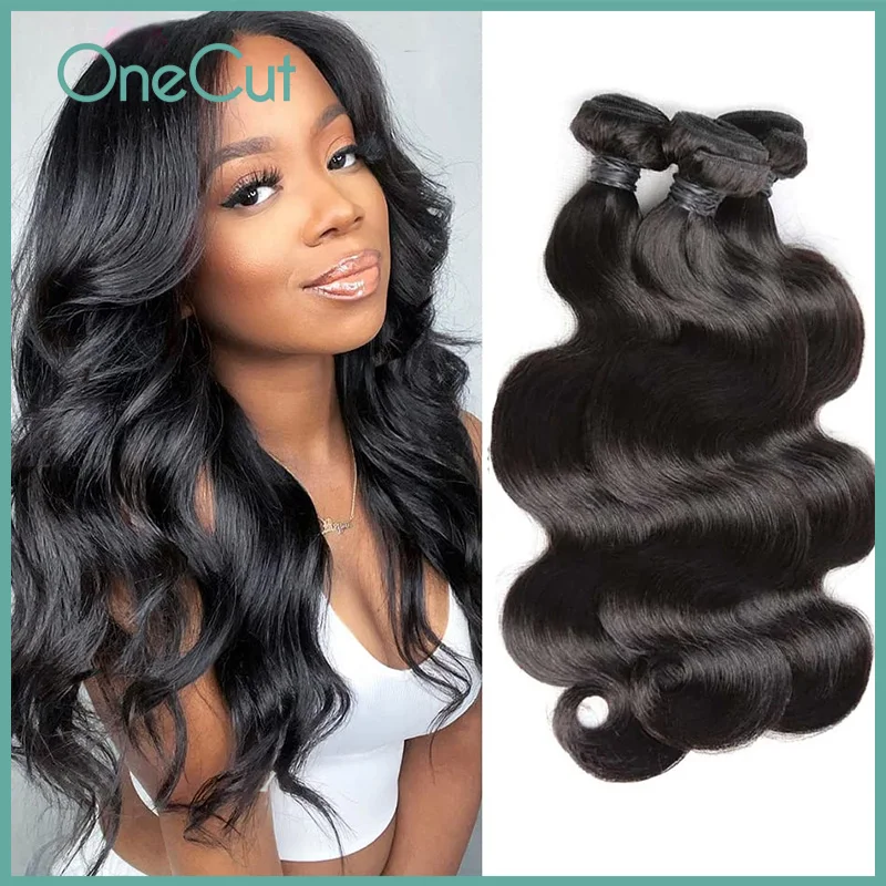 Body Wave Brazilian Remy Hair Bundle 100% Real Human Hair 3/4pcs Bundles Natural Color Double Drawn No Tangle 12"-30" For Women