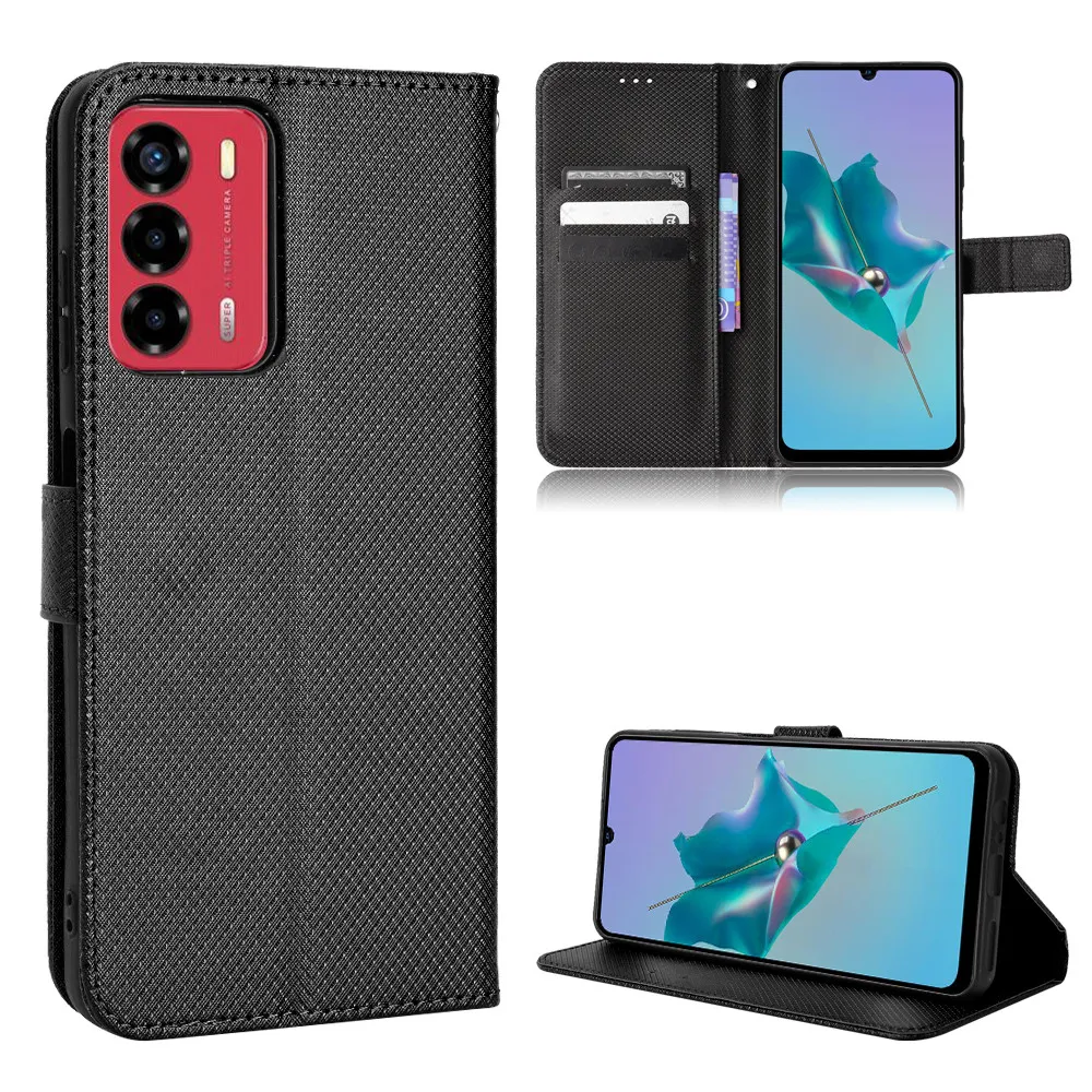 Per Zte Blade V40 Vita Custodia Lusso Flip Diamond Pattern Pelle Pu Custodia Portafoglio In Pelle Custodia Per Zte Blade A72 A 72 Borsa Per Telefono