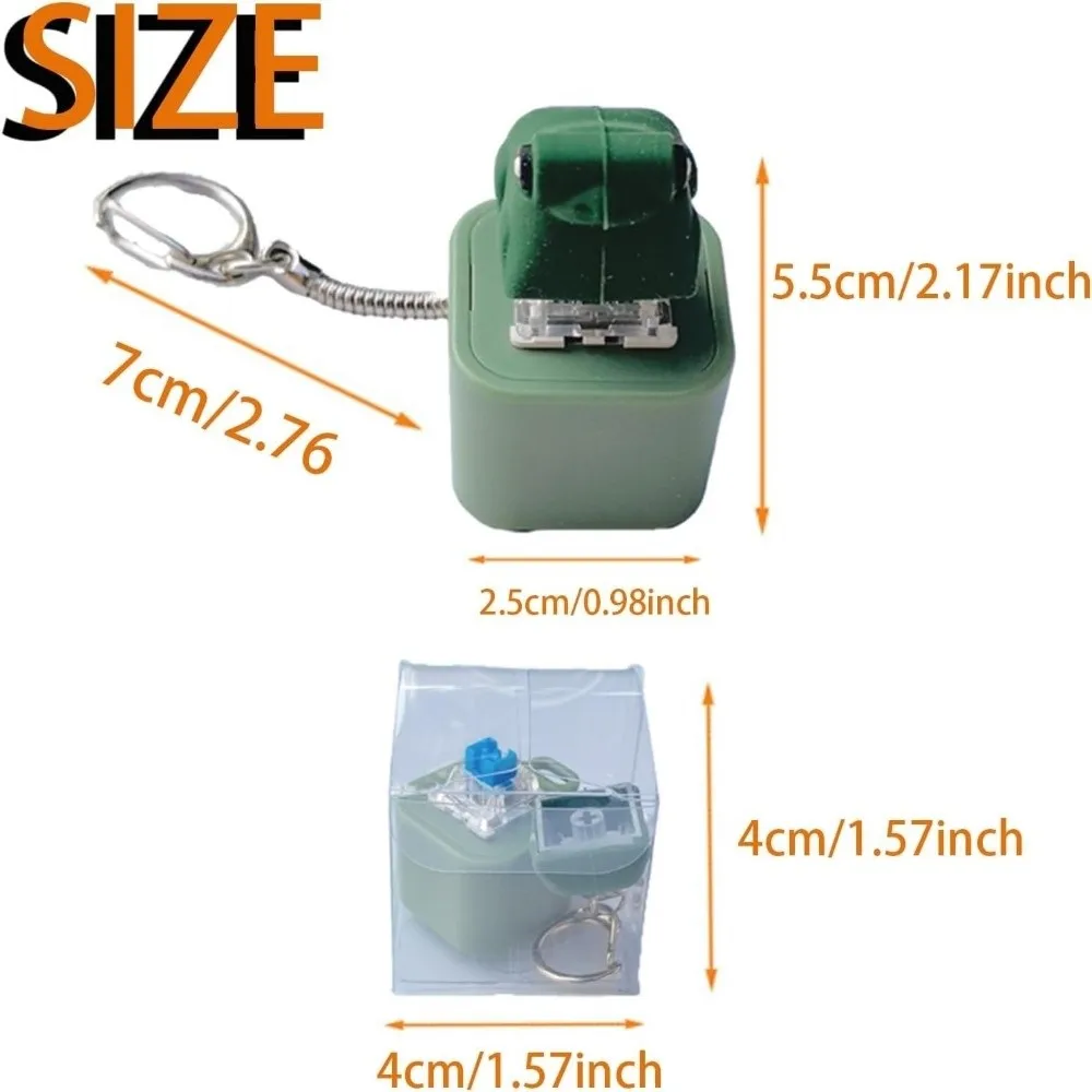Rechargeable Croaking Frog Keychain Stress-Relieving Clicky Keyboard Stress Relief Fidget Keychain Pass The Time Key Button