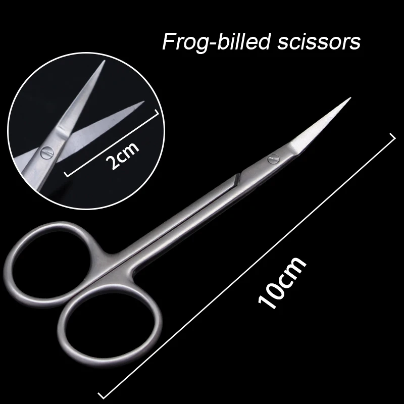 Stainless steel nose septum bird's beak scissors frog's beak scissors with teeth