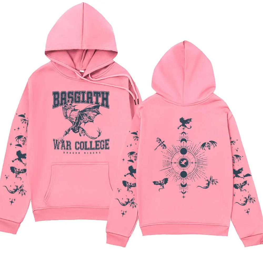 Riorson House Basgiath War College Double-sided Printing Hoodie Dragon Rider Fourth Wing Vintage Aesthetic Sweatshirts Men Women