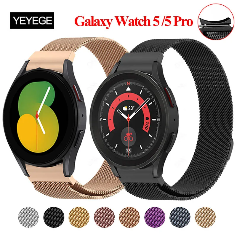 

No Gaps Milanese Strap For Samsung Galaxy Watch 5 4/4 Classic 44mm 40mm 46mm 42mm Correa Bracelet Band Galaxy Watch 5 Pro 45mm