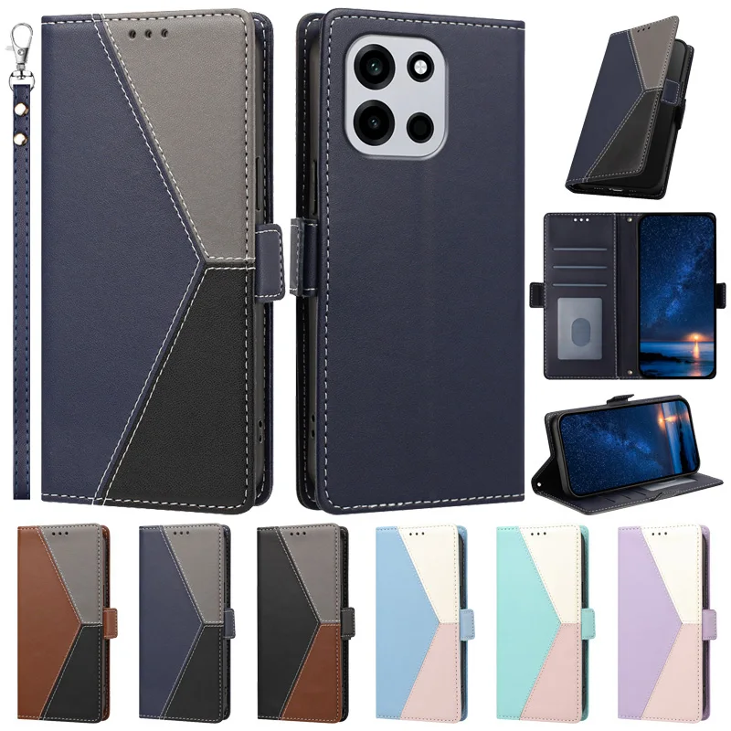 Magnetic Leather Wallet Phone Case with Card Stand Slot