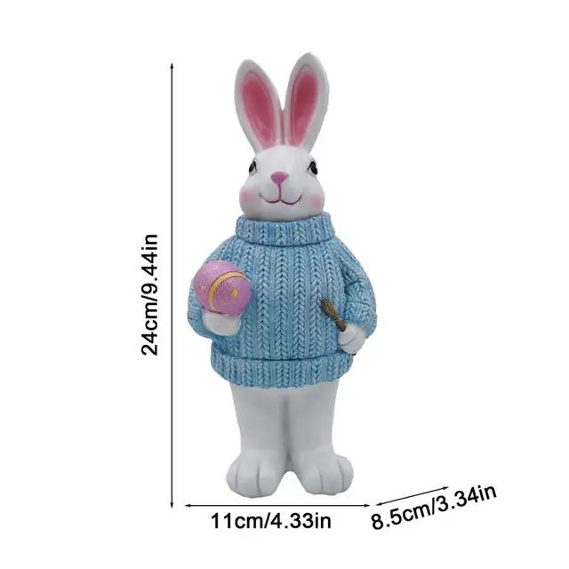 Állandó Nyuszi Szobrok Húsvéti Dekorációk Tavaszi Lakberendezési Asztali Középpontja Parti És Otthoni Dekoráció Kültéri - Image 6