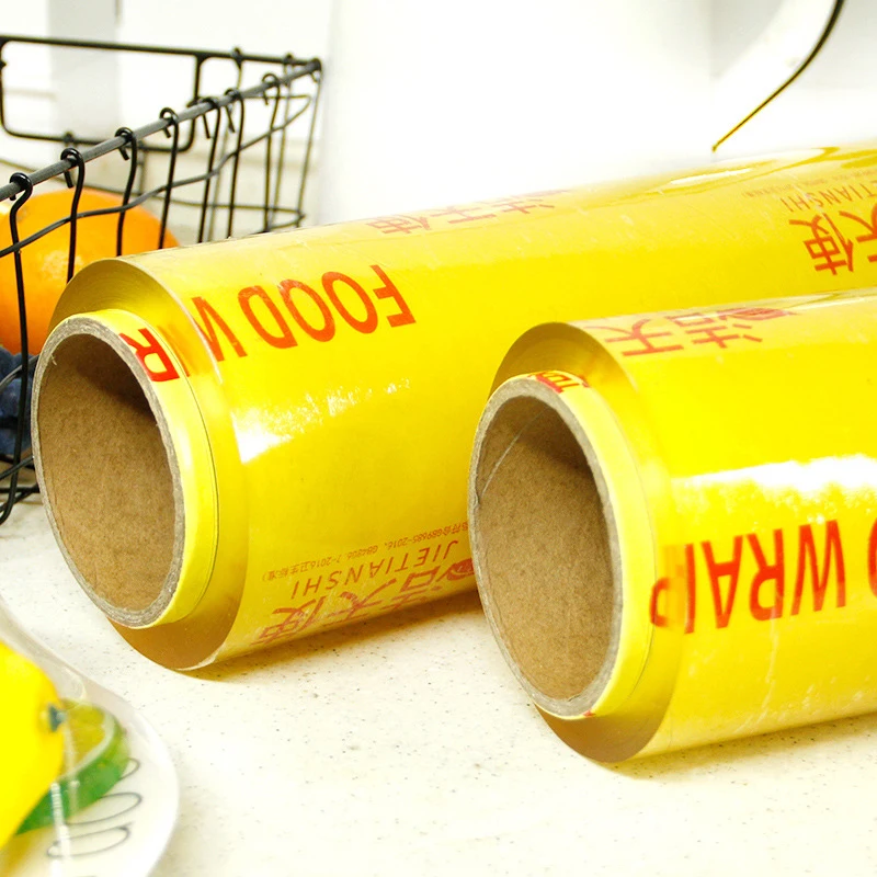 Large Roll Disposable PVC Cling Film Household Food Grade Plastic Wrap for Kitchen Storage 4