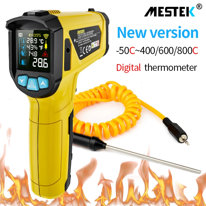 Digital Thermometer HT650B, Industrial Contactless Temperature Gun IR