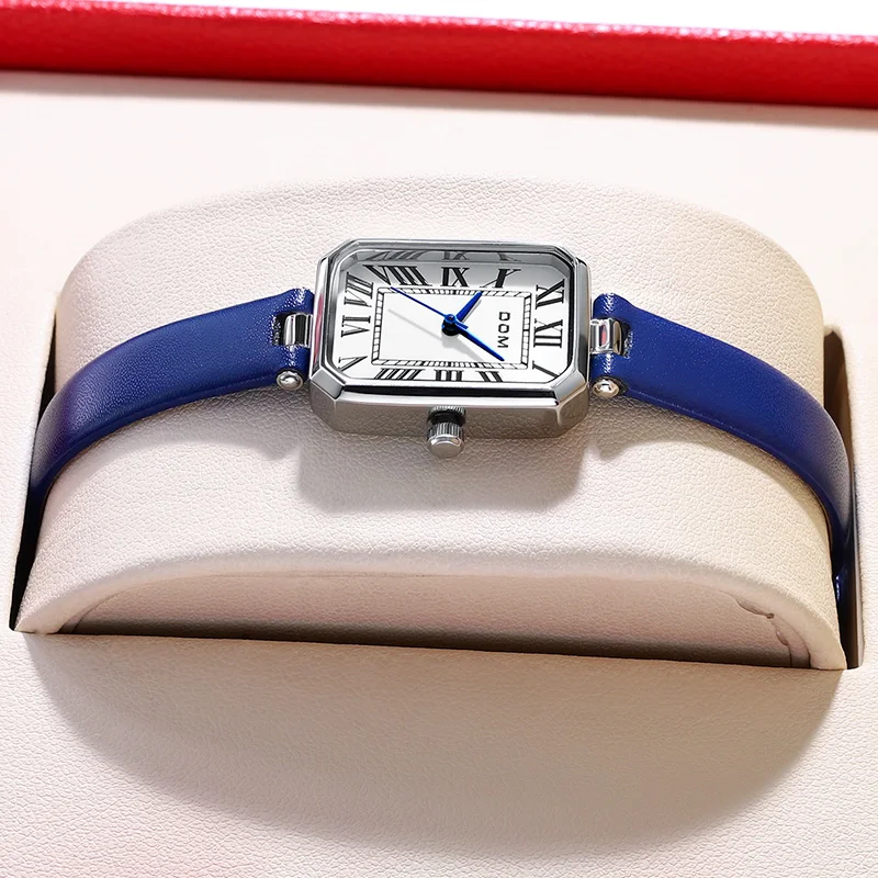 DOM New Women's Watch luxury brand casual delicate belt Roman numerals women watch with a fashionable simple style quartz watch