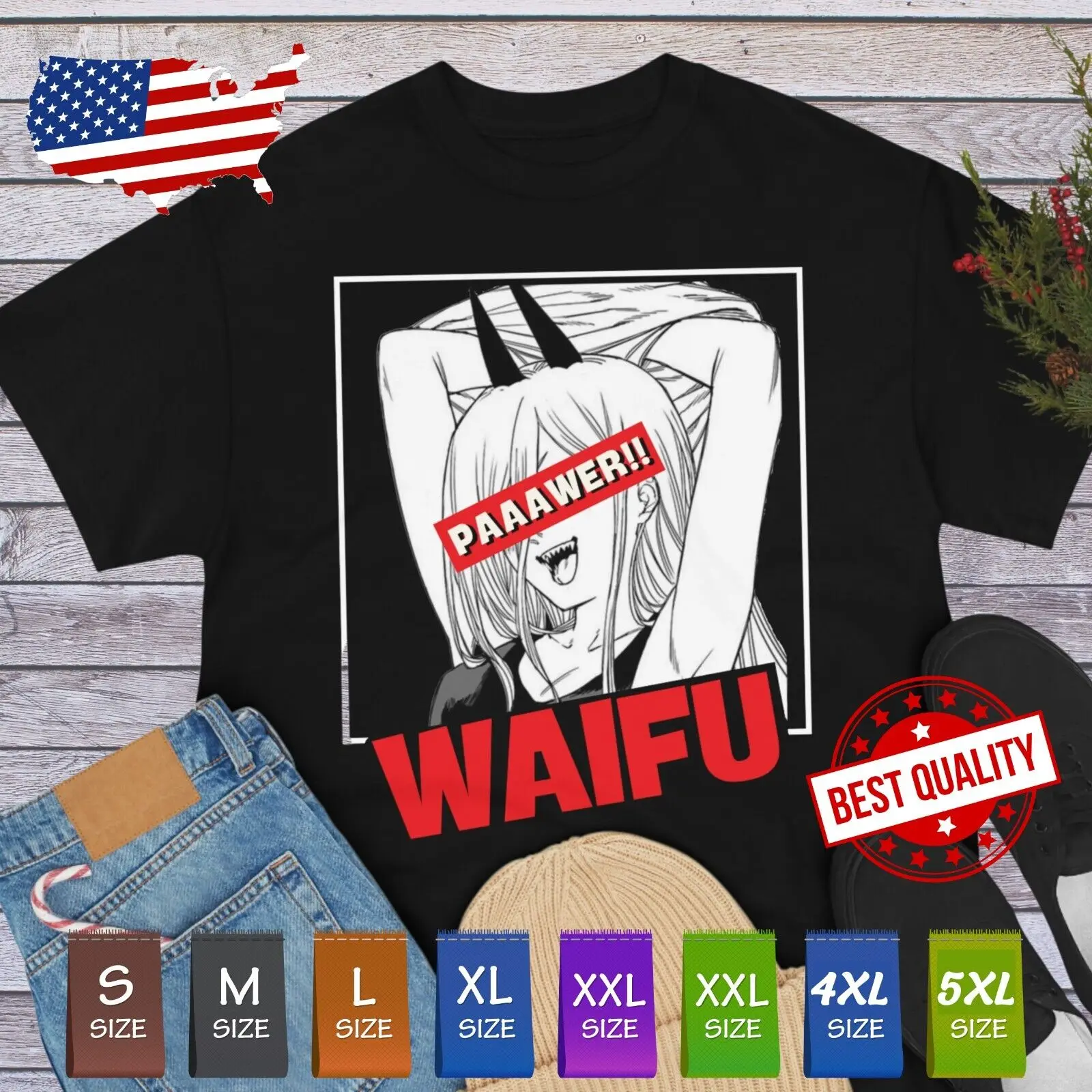 Футболка с машинной бензопилой Denji Makima/аниме японская манга Hentai Ecchi Waifu