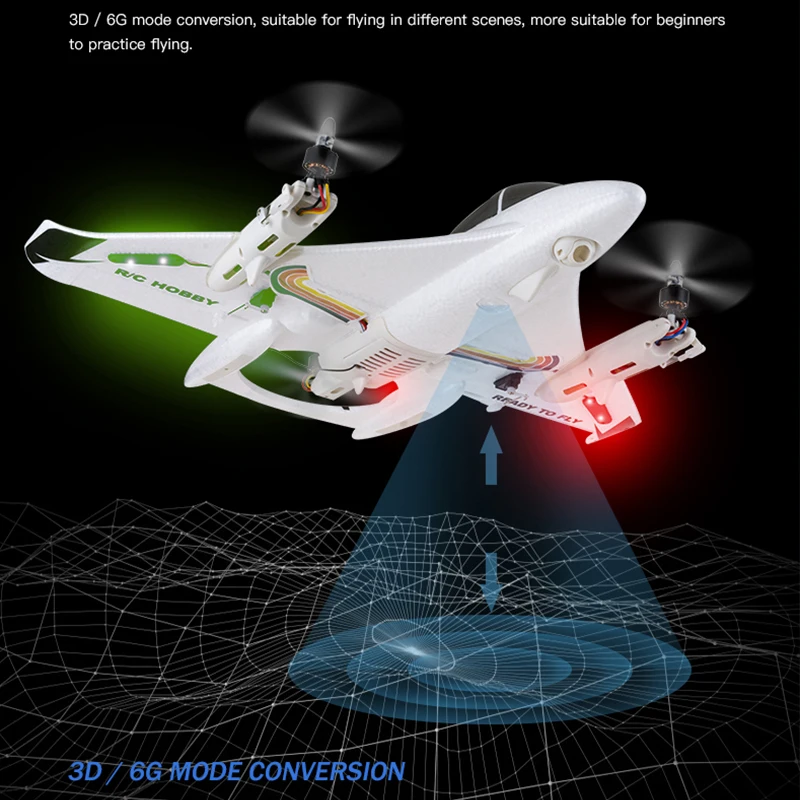 RC Plane Parkten Original W500 RC Airplane 6CH Brushless Motor Hold Height Design 3D/6G Takeoff And Landing Stunt RC Drone For Adult rc plane,rc racing drones