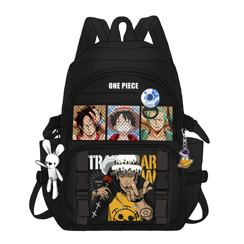 

One Piece Anime Peripheral Schoolbags for Primary and Secondary School Students Boys Girls Anime Cartoon School Bag Mochila