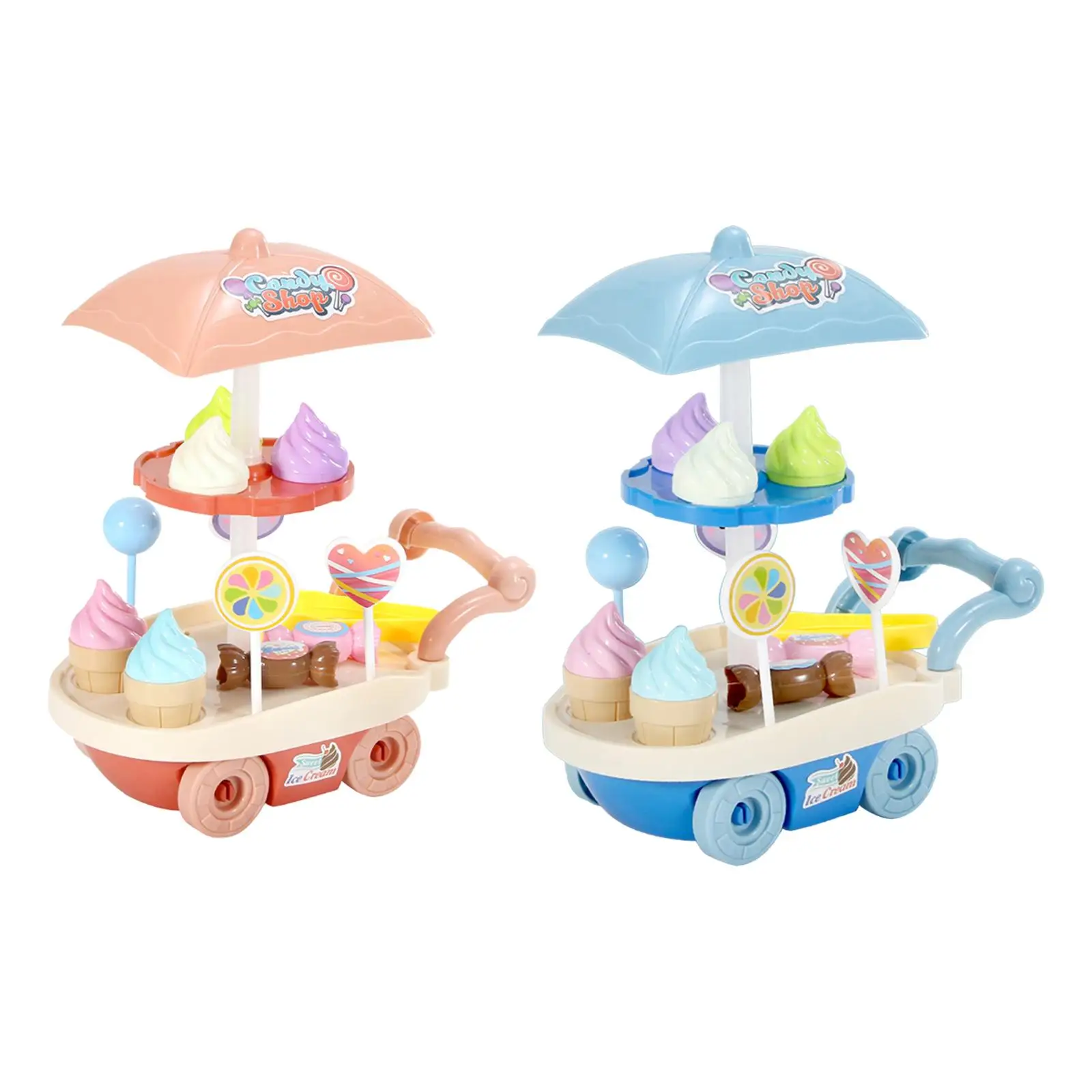 Carrello Per Gelato Giocattolo Delicato Realistico Mini Vend Stand Stand Stand Per Ragazzi Ragazze Gioco All'Aperto Bomboniera In Età Prescolare Regal