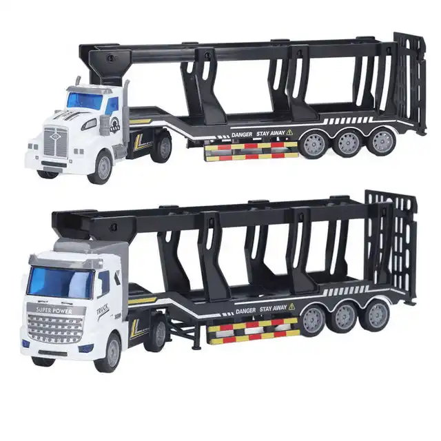 1:48 Pull Back Container Truck Toy Semi Trailer Heavy Truck Abs Transport  Truck Toy With Openable Rear Door For Kids Boys Gift -  Railed/motor/cars/bicycles - AliExpress