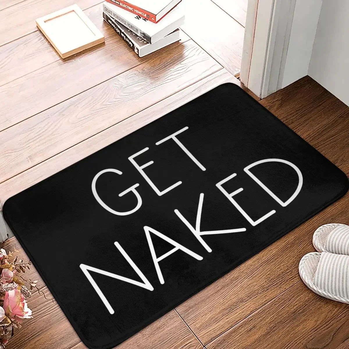 

Welcome Mat Get Naked Doormat Bath Bedroom Living Room Soft Anti-slip Carpet Balcony Floor Rug Home Decoration