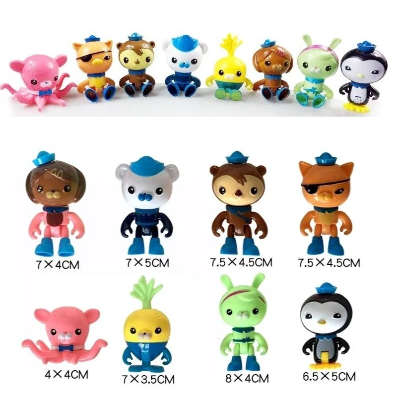 octonauts Action Figures Cartoon Doll Creature Toys Octopod Playset Tweak Kwazii Peso Barnacles Cake Decoration  Gift For Kids