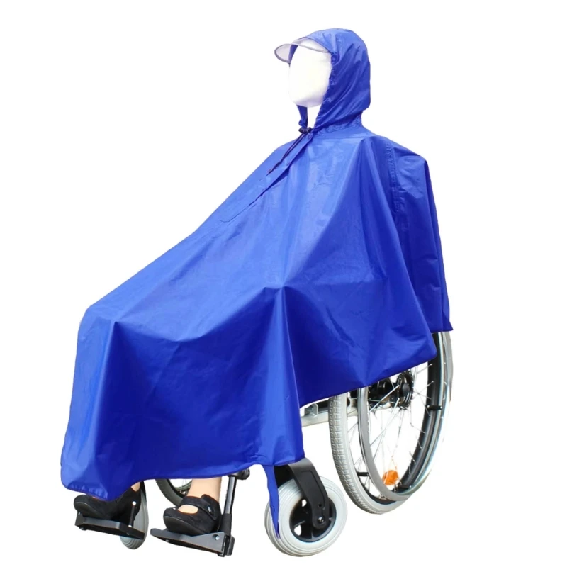 

Wheelchair Poncho for Mobility Scooter Ultralight Hooded Waterproof Rain Poncho for Men Women Adults Reusable