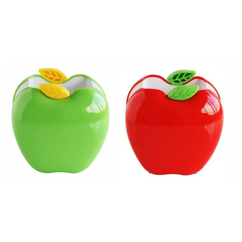 Cute Fruit Shape Makeup Brush Pen Holder for Lovely Apple Plastic Stationery Storage Box School Office Supplies Random Color