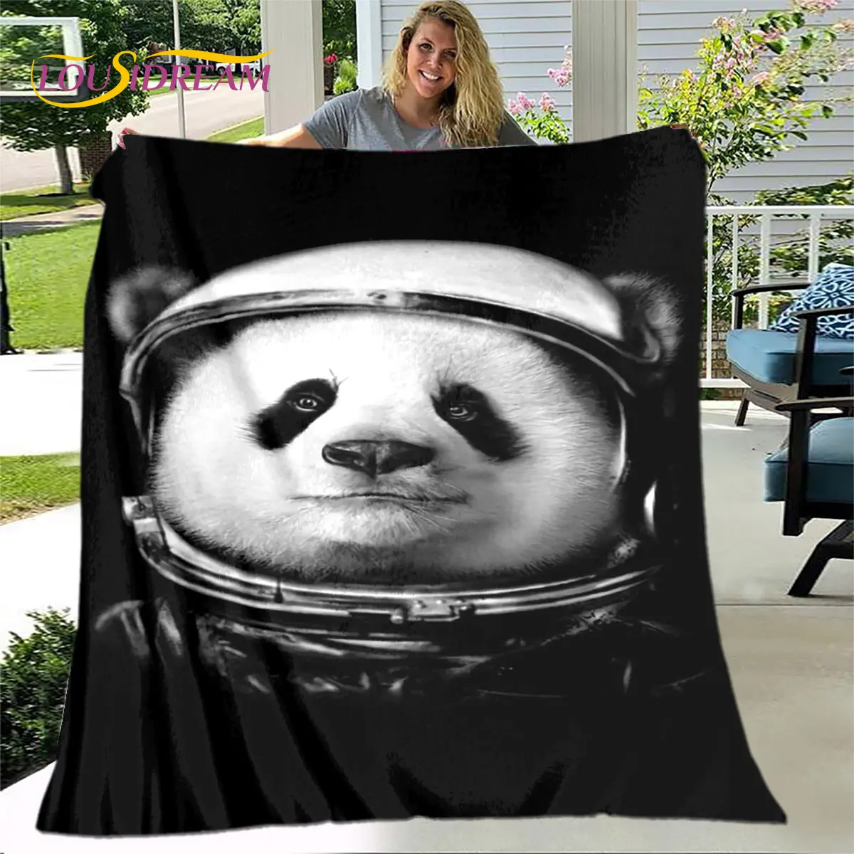 

3D Cartoon Cute Chinese Panda Blanket,Flannel Blanket Throw Blanket,Soft Warm Blanket for Living Room Bedroom Beds Sofa Gift