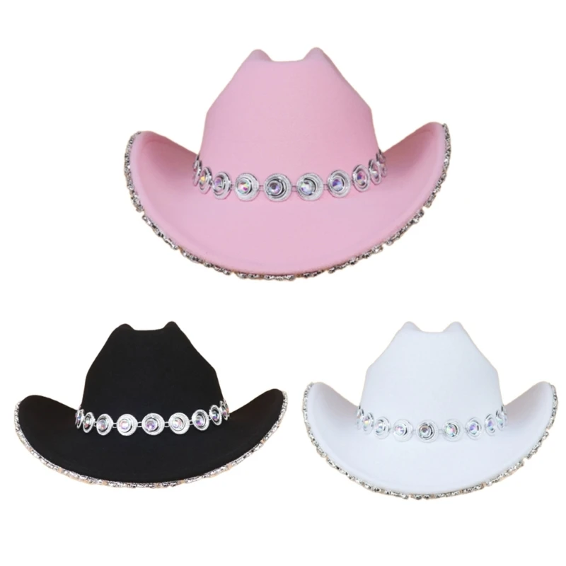 

New Bejeweled Hat Cowboy Hat for Bachelorette Party Cowboy Hat Cap for Actor Actress Night Club Bar