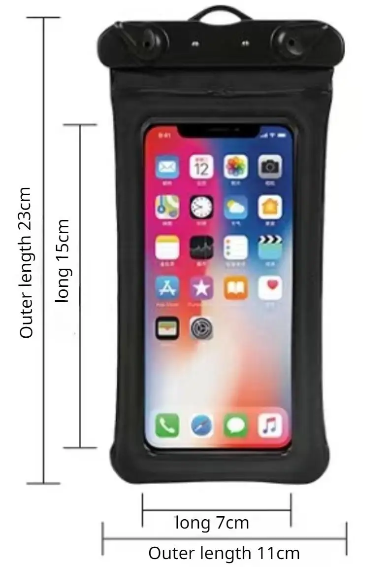 حافظة هاتف مقاومة للماء للسباحة حقيبة مقاومة للماء عالمية تحت الماء غطاء حماية للهاتف الخلوي لهاتف آيفون وسامسونج وشاومي Realme