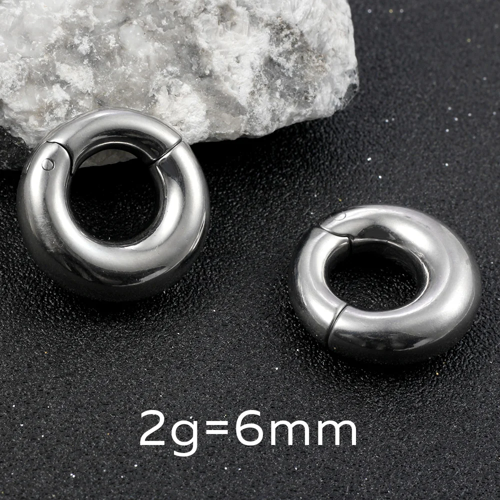 Casvort 10PCS Stainless Steel Round Mark Ear Weights Hangers For Stretched Ear Lobe Piercing Ear