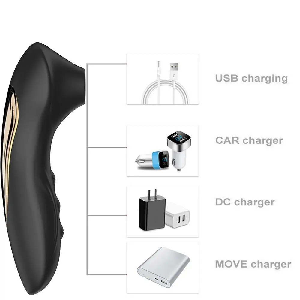 Black Clitoris Vibrator Female Massager Sex Toy
