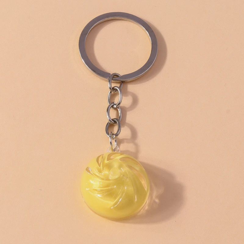 Niedliche Lebensmittel-Schlüsselanhänger aus Harz, Simulierte Brötchen-Schlüsselringe für Frauen und Männer, Auto-Schlüssel, Handtaschen-Anhänger, Schlüsselketten, DIY-Schmuckzubehör – Detail 9