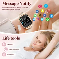 LIGE Female Fashion Diamond Women Smart Watch Bluetooth Call Waterproof Watch AMOLED Screen Sports Smartwatch Health Monitor 2