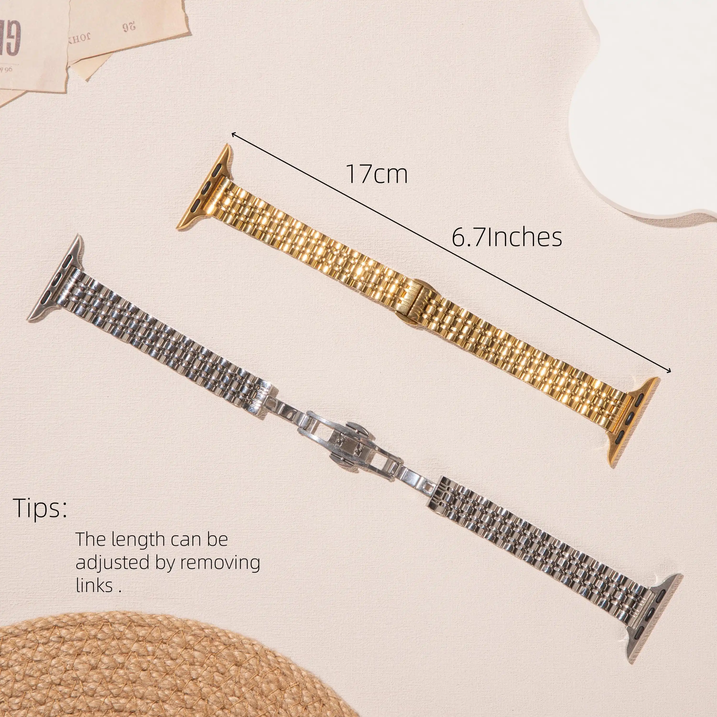 Elegant Stainless Steel Chain Strap