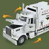 New 1/24 Alloy Trailer Truck Head Car Model Diecast Metal Container Truck Engineering Transport Vehicles Car Model Kids Toy Gift 4