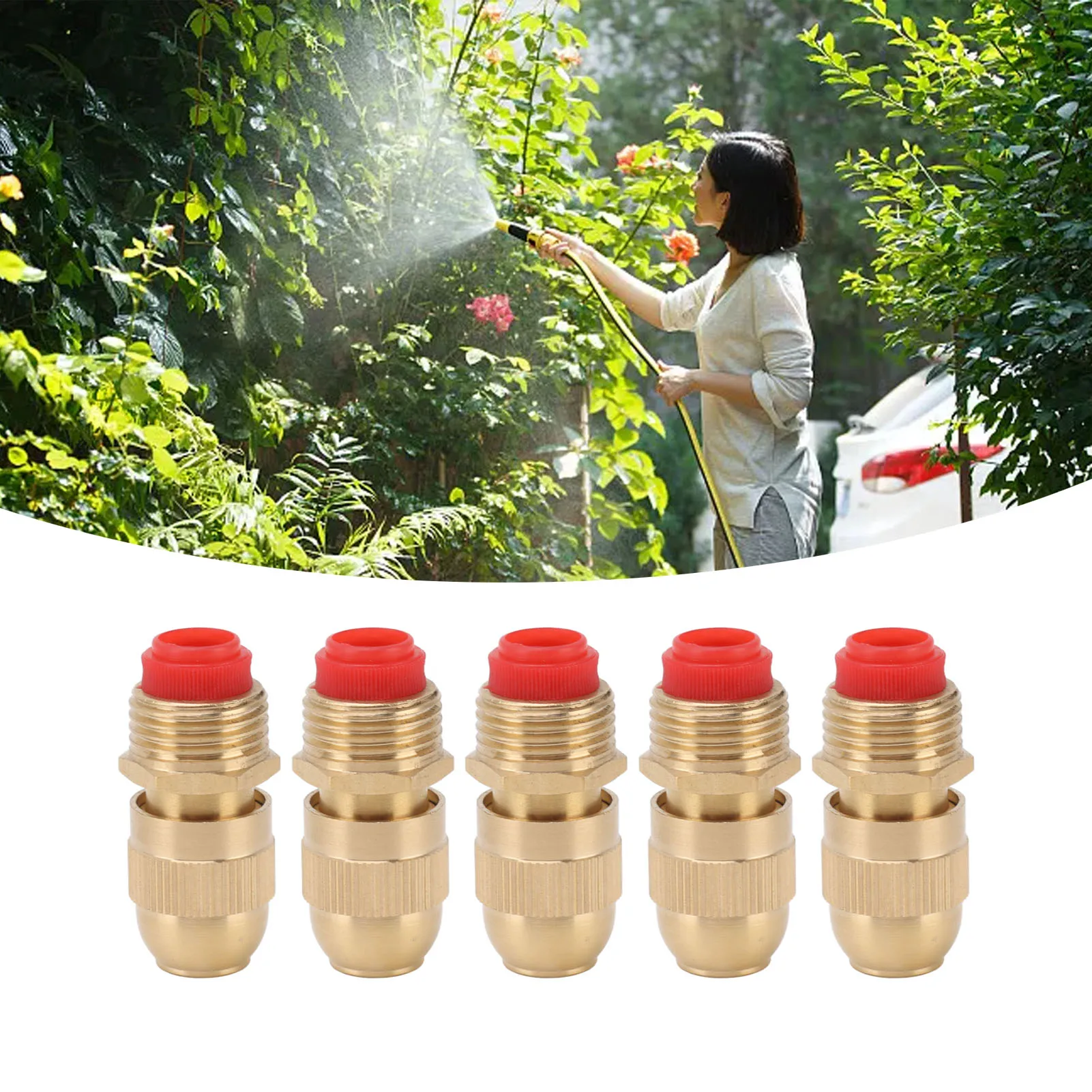 G1/2 Male Thread Sprinkler Nozzle Garden Irrigation Water Spray Head Adjustable Watering Sprayer Nozzle Sprinkler Nozzle