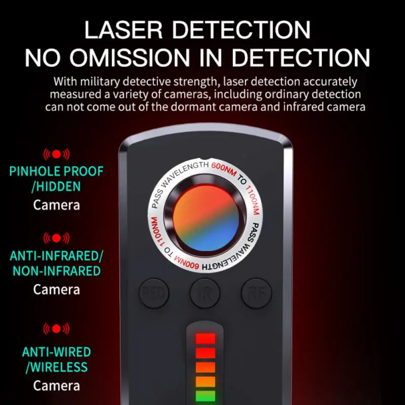Hidden Camera Detector Anti Spy Gadget Professional Spy Things Wireless Signal Infrared Camera Car GPS Bug Mini Search Devices