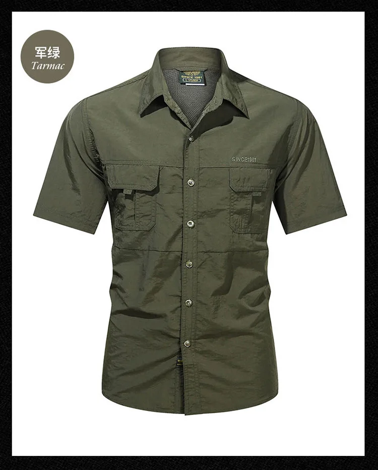 Description Picture 4 of itemSummer Hiking Hunting T-shirts Short Sleeve Combat Tactical Shirt Quick-Dry Camping Fishing Shirts Male Hunting Climbing Outfit