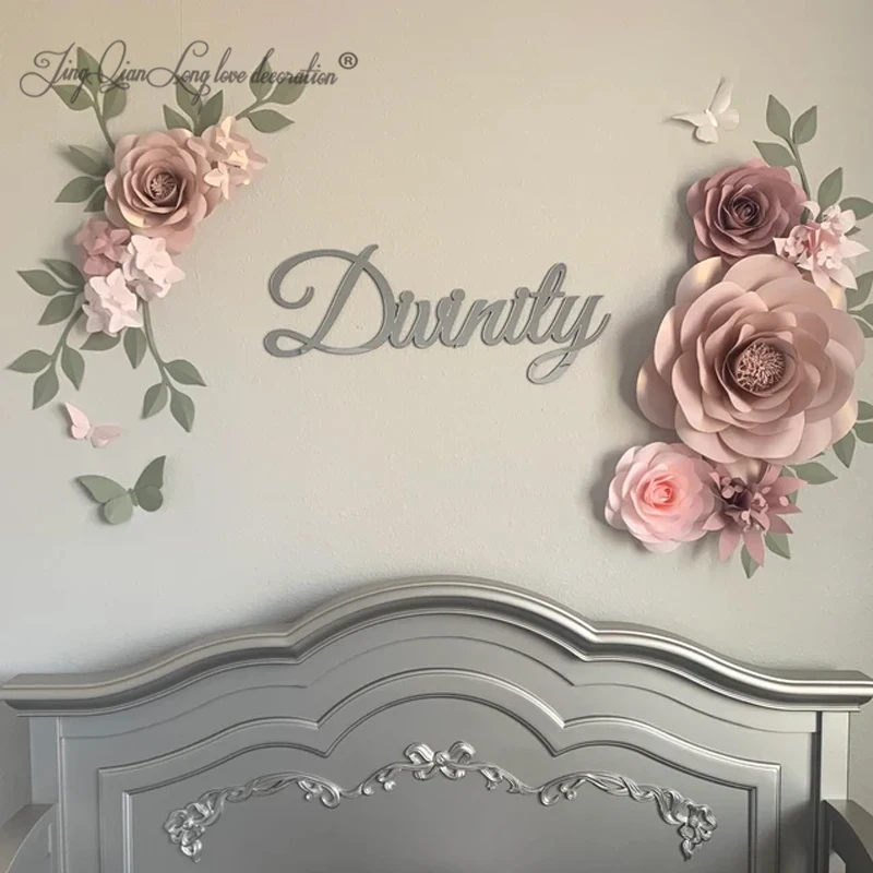 Letrero de madera con nombre personalizado, decoración de pared para guardería