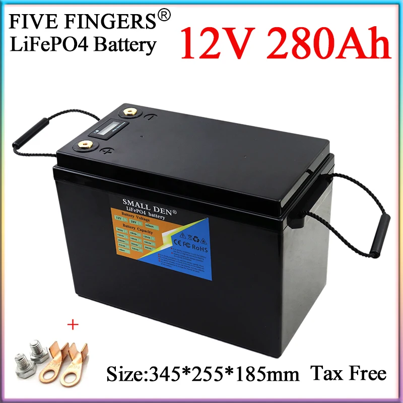 

12V 280Ah LiFePO4 Battery Pack High Power Build-in BMS For 12.8V E-Boat RV Inverter Car Starter Outdoor Camping Solar Cells DIY