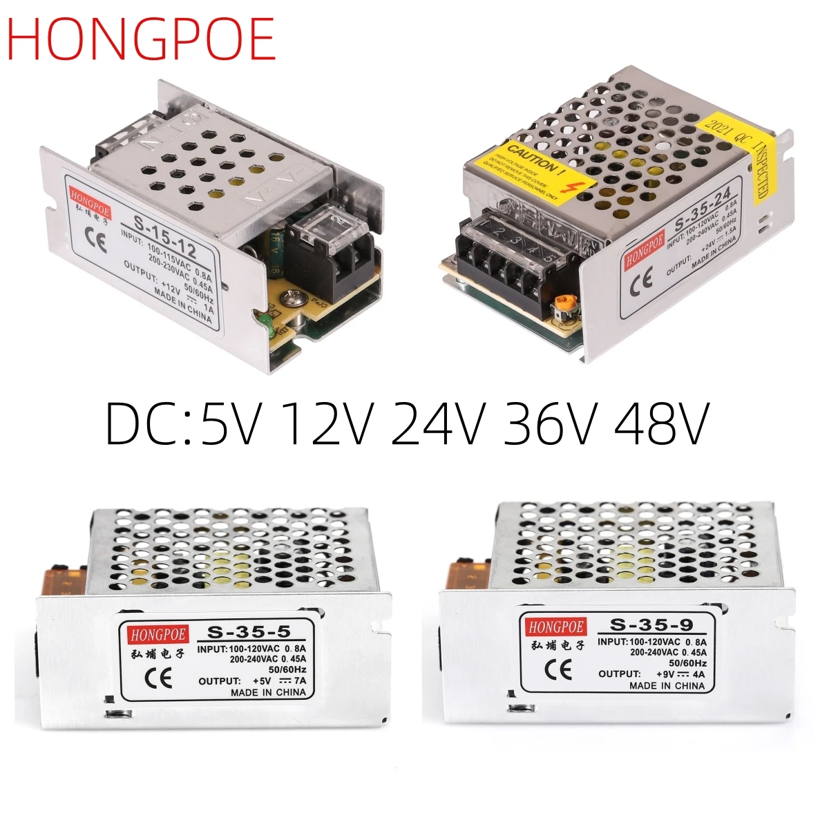 DC 5V 12V 24V 36V 48V SMPS 5 12 24 36 48 V AC-DC 220V ถึง 5V 12V 24V 36 48V1A 2A 3A 5A 10A 20A 30A 40A 50A มอเตอร์ LED 1