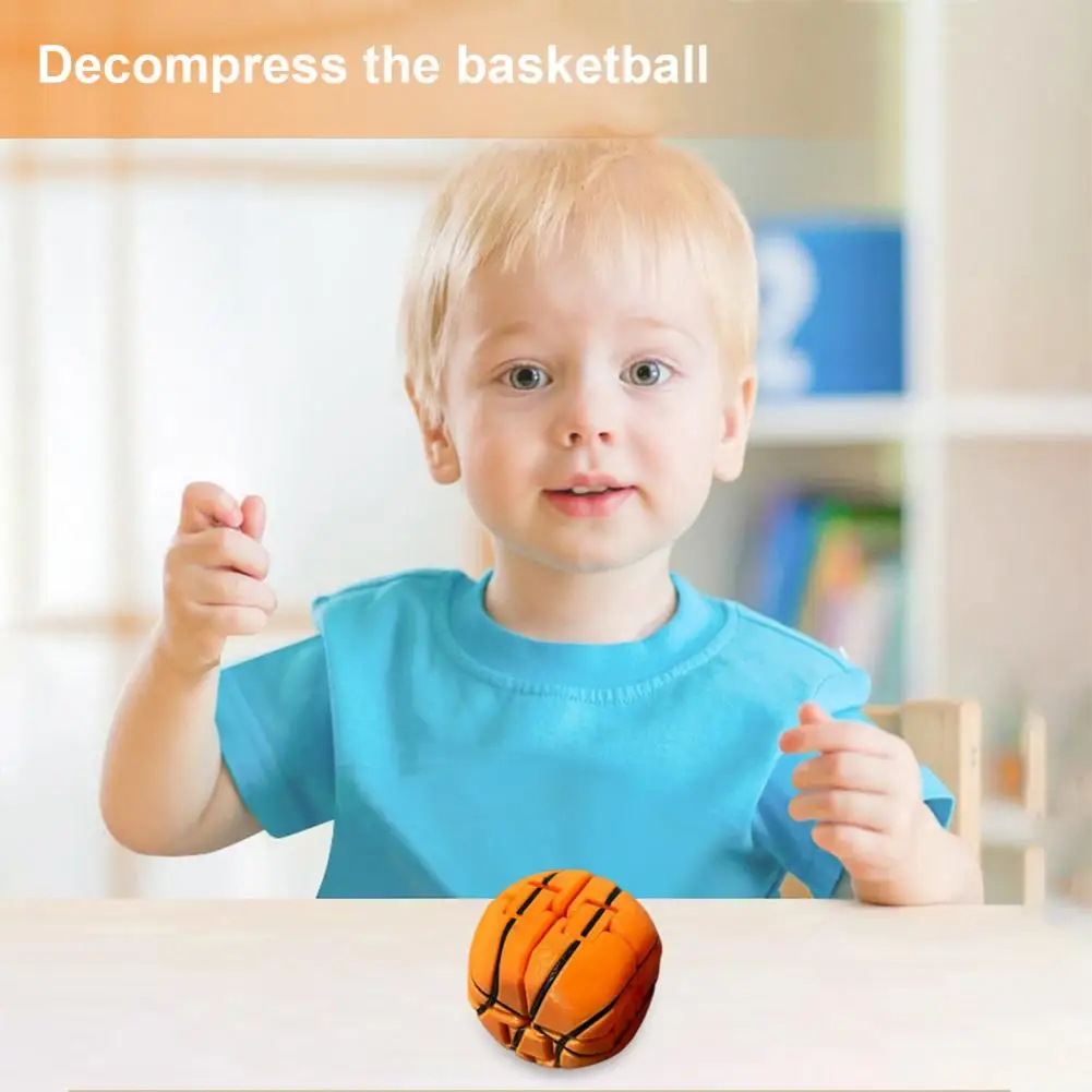 Basketball Cube Puzzle Toy Kids Adults Mini Basketball Puzzle Cube Toy Sensory Fidgeting Stress Relief