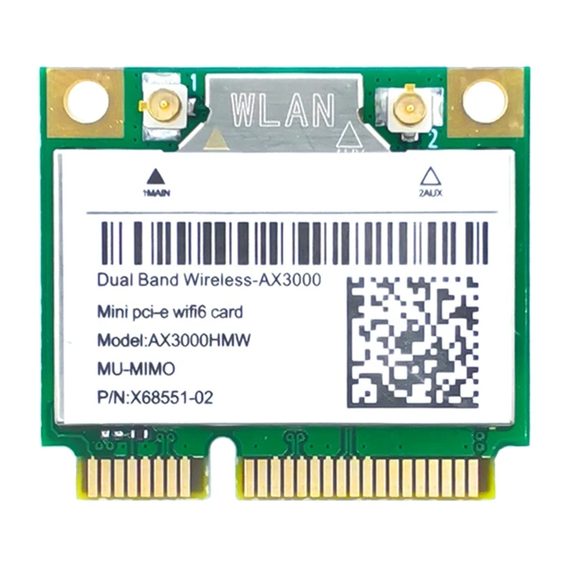 

Network Card AX200 AX3000HMW Mini PCI-E Wifi 6 Wireless Adapter 2.4G/5G Bluetooth 5.1 802.11AX For Win10