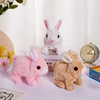 New Electric Plush Rabbit Pig Toy That Can Walk Bark And Move Its Ears Electric White Rabbit Pig Toy For Children'S Home Play 1