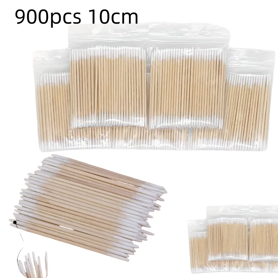Disposable Wooden Micro Bud Swabs - Lint-Free Eyelash Extension & Glue Removal Tool Kit