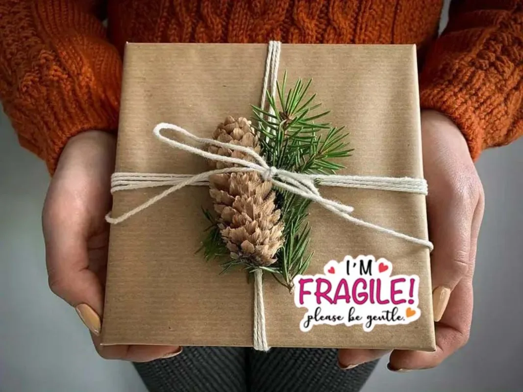 100 Stück „I’m Fragile Please Be Gentle“-Aufkleber, 5,1 cm, Dankesaufkleber, selbstklebende Etiketten für Geschenkverpackungen, Versorgung für kleine Unternehmen – Detail 9