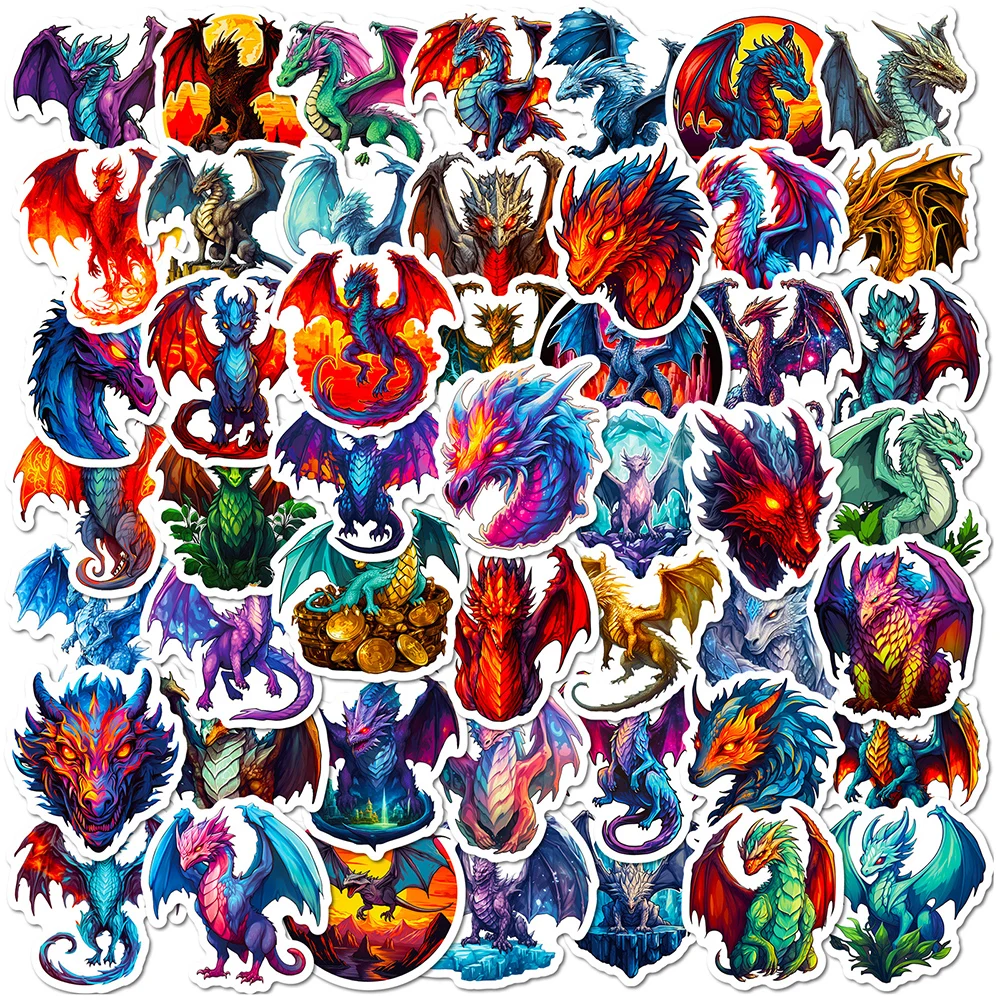 10 30 50pcs wings of fire 10/30/50pcs Wings of Fire Dragon Cartoon Stickers DIY Waterproof Laptop Skateboard Motorcycle Notebook Toy Decal Sticker for Kid