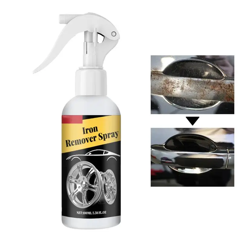 

Iron Remover Spray Car Chrome Plate Retreading Agent 3.38fl Oz Rust Remover Restore Cleaner Rust Stain Remover For Cars Care