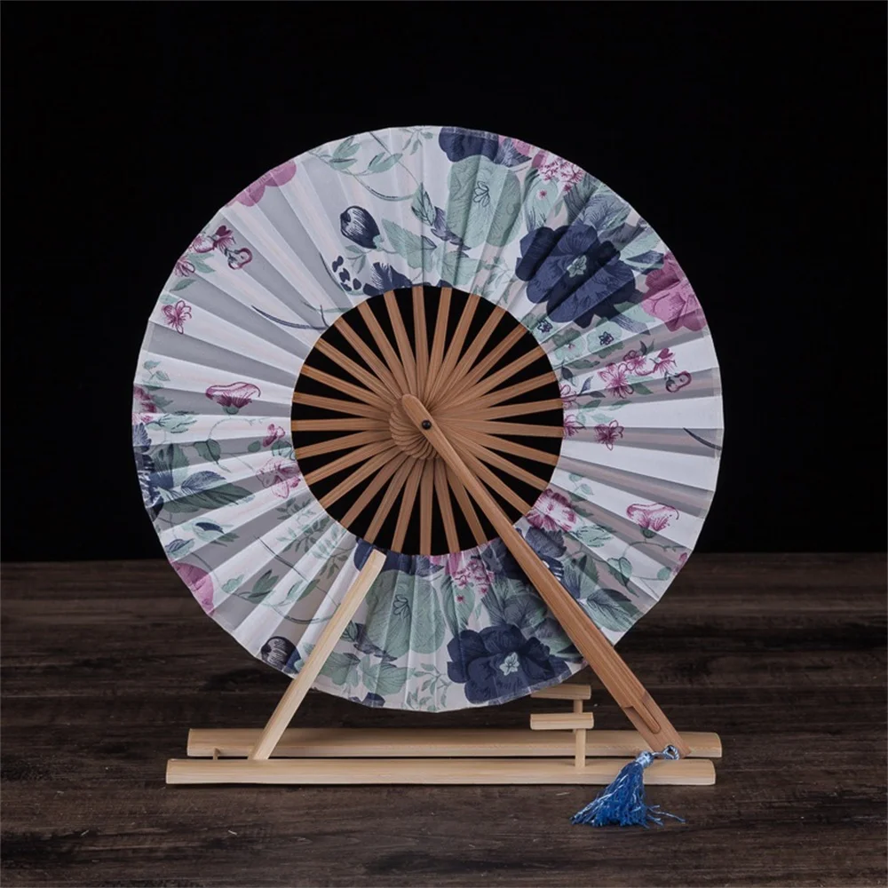 thumbnail image 2 of JOHOUSE Decorative Round Hand Fan Foldable, 12 2 of 11
