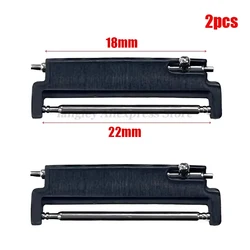 Universal Watch Strap Adapter with Quick Release Pins - Versatile Connectors (Black - 18mm to 22mm)